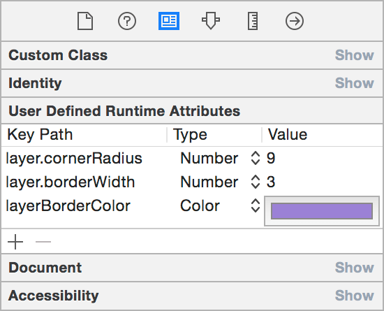 User-Defined Runtime Attributes