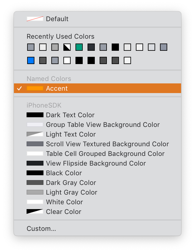 Interface Builder Named Color