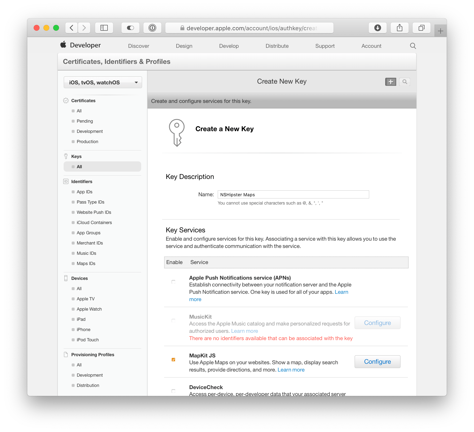 Js Map Key List