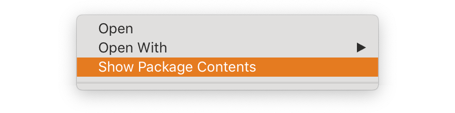 Show Package Contents